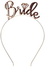 Metalowa tiara Bride różowe złoto