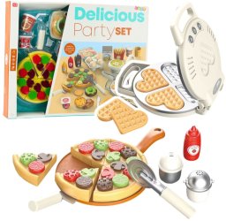 LeanToys Zestaw Do Gofrów Pizza Z Dodatkami Akcesoria Kuchenne Dla Dzieci