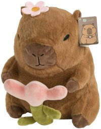 Pluszowa kapibara z kwiatem 27cm