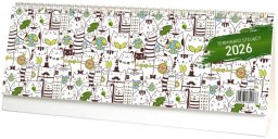 Terminarz 2026 biurkowy stojący koty