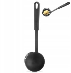 Orion Chochla z Cedzakiem ORION BLACKLINE 150 ml 30,5 cm Stalowa do Zupy i Sosów
