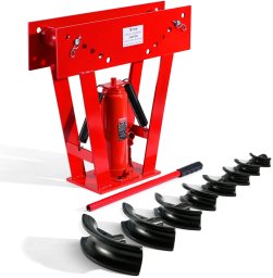 Giętarka hydrauliczna do rur 16T manualna z 8 matrycami warsztatowa