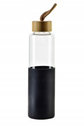 Butelka na wodę szklana z silikonowym pokrowcem 600 ml