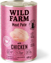 WILD FARM Pate with Chicken 400g - bezglutenowa karma dla kota