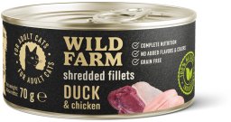 Wild Farm WILD FARM Fillets Duck&Chicken 70g mokra karma dla kota, filet w bulionie