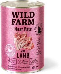 WILD FARM Pate with Lamb 400g - bezglutenowa karma dla kota