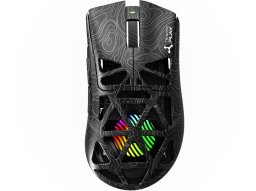 Nowa Bezprzewodowa Mysz Gamingowa Triadyn Play IAPETUS Pixar PAW3311DB 12800 DPI Dla Graczy Podświetlenie LED HUANO Czarna