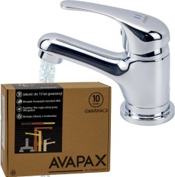 Bateria umywalkowa Avapax Taro stojąca chrom