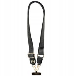 GUESS uniwesalny pasek GUUCNP4DGMK (4G PU Strap Tether Patch Strass Metal Logo) czarny