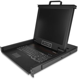 Konsola KVM StarTech StarTech.com Rack KVM Konsole - US Tastatur(QWERTY), Ein Port VGA KVM mit 17" LCD Monitor - 1HE LCD KVM Konsolenschublade mit Kabeln - USB Unterstutzung - 50.000 MTBF (RKCONS1701) - KVM-Konsole mit KVM-Switch - 1 Anschlusse - USB - 43
