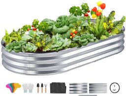 Grządka ogrodowa rabata duża warzywniak skrzynka z warzywami 182, x92,5cm