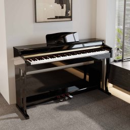 Pianino cyfrowe PRELUDE młoteczkowe czarne połysk Mielczewski one size