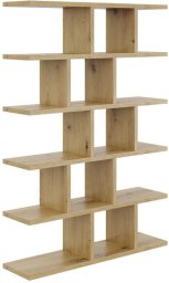 Duży regał z półkami, biblioteczka, 70x18x101 cm, dąb artisan, mat