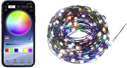 Sygonix SY-5167250 USB-lyskæde via USB Antal pærer 200 LED (RGB) RGB Oplyst Længde: 19.9 m styres via app, Timer, med farveskift