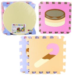 LeanToys Miękkie Puzzle Mata Edukacyjna Pianka EVA Zwierzęta Pastelowe 16 el.