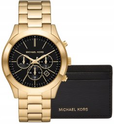 Zegarek Michael Kors Zegarek Męski + Etui na karty MICHAEL KORS MK1076SET + BOX