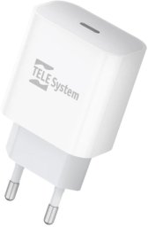 Ładowarka sieciowa USB-C TELE System TS808 20W FAST CHARGING, PD