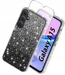 Etui do Samsung 15 5G| silikonowe BROKAT DIAMOND Szkło ochronne na ekran 9H