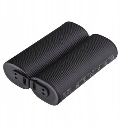VEGER powerbank 2 x 5000 mAh z podgrzewaczem do rąk 2,4A 2 szt czarno srebrny