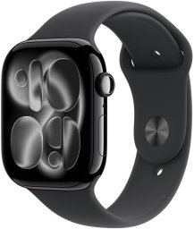 Smartwatch Apple Watch 11 GPS 46mm Jet Black Alu Sport Band M/L Czarny (MEUX4WF/A)