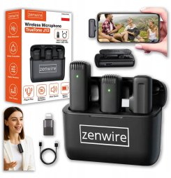 Mikrofon Krawatowy Bezprzewodowy USB-C Bluetooth Pojemnościowy do Telefonu