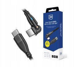 Kabel USB 3MK USB-C - USB-C 2 m Czarny (5903108680165)