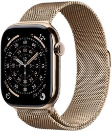 Smartwatch Apple Watch 11 GPS + Cellular 42mm Gold Titanium Milanese Loop S/M Złoty  (MF8Y4MP-A)