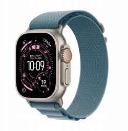 Smartwatch Apple Watch Ultra 3 GPS + Cellular 49mm Titanium / Alpine Loop L Niebieski (MEWP4QP/A)