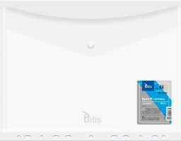 Koperta A4 PP na zatrzask perfor. mleczna (6szt)