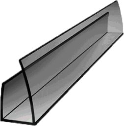 U-profil zamykający 1050mm dymny (szary) 10mm