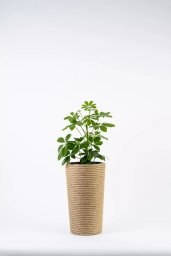 Doniczka jutowa boho z wkładem 36 cm – ręcznie robiona (adoni36)