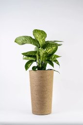 Doniczka jutowa boho z wkładem 47 cm – ręcznie robiona (adoni47)