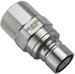 Chłodzenie wodne Koolance QD3 szybkozłączka prosta męski na 13/10mm - no-spill, srebrny