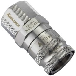 Chłodzenie wodne Koolance QD3 Złącze szybkozłączki proste żeńskie na 16/10mm - no-spill, srebrne