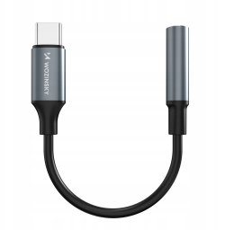 Adapter USB Wozinsky WACM-01 USB-C - Jack 3.5mm Czarny  (5907769378928)