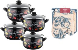 Zestaw garnków emaliowanych Emalia Polska Pleszew Lasagna