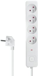 Listwa zasilająca DPM FMP4015W, 4 gniazda, 1,5m, biała