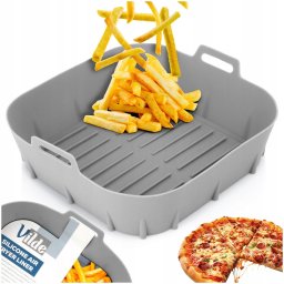 Orion Wkład do Frytkownicy Air Fryer VILDE Silikon Szary Kwadrat 22 x 22 cm