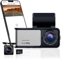 AutoSky 4K Dash Cam Pro Front 4K + Rear 1080P GPS ADC888