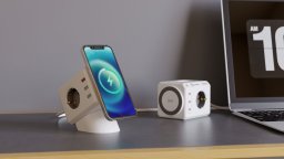 PowerCube PD USB-C 80W 3 Gniazda Typu A 3 Gniazda Typu C Bezprzewodowe Ładowanie 15W