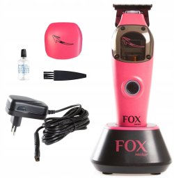 Trymer do włosów i zarostu FOX Vector Profesjonalny Bezprzewodowy Różowy