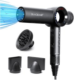 Suszarka BlacKomb BlacKomb Profesjonalna Suszarka Do Włosów Z Jonami Ujemnymi 1900W + Dyfuzor + Koncentratory Waga 290g 290g