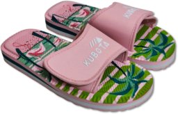 Piankowe klapki Kubota - Rzep Rozmiar 40 - Flamingi