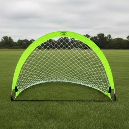 Bramka piłkarska treningowa pop-up - zielony neon (M) 120x80x80 cmBramka treningowa SMJ sport typu pop-up 120x80x80 cm, kolor neonowy zielony. Składana, lekka, z 3 kotwicami do mocowania w ziemi. Idealna do treningów i rekreacji.