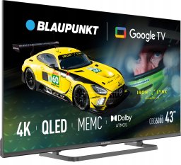 Blaupunkt telewizor Smart TV Google TV UHD Q-LED 43" czarny 43QBG6000S