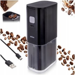 Młynek do Kawy Elektryczny 16 cm USB C Regulacja Ceramiczny ORION
