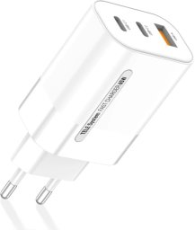 Ładowarka sieciowa USB-C + USB-A TELE System TS809 65W GAN QC PD, 3 porty ultraszybkiego ładowania