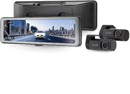 „Mio MiVue R860WD“, vaizdo registratorius | GPS | „Wi-Fi“ | Priekinė ir galinė kameros sinchronizuotos įrašymui su netrukdomu vaizdu; 11,26 colio IPS jutiklinis ekranas su apsauga nuo akinimo; Atnaujinkite į „STARVIS 2“ technologiją, kad gautumėte aiškias