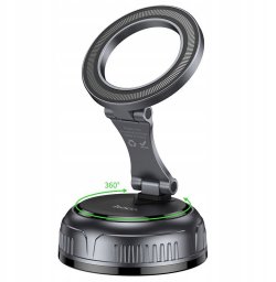 Uchwyt na telefon do samochodu magnetyczny Hoco z regulowaną przyssawką H92 czarno szary