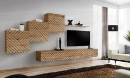 ASM Meble Meblościanka SWITCH LAMEL X dąb wotan ASM Meble